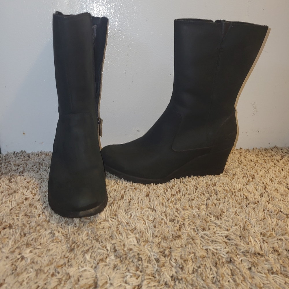 UGG black Joely waterproof and insulated wedge boots.  Size 6